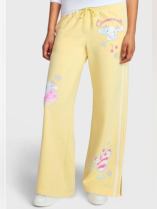 Sanrio Pants - Cinnamoroll Yellow Graphic Lounge Pants